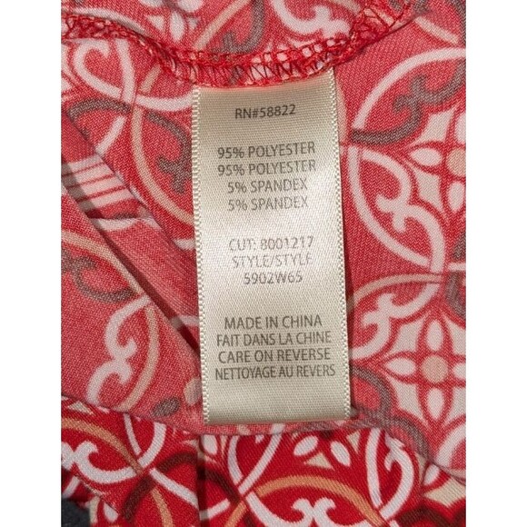 Max Studio Dress S Red Medallion Print A Line Halter Neck Strappy Back Summer - Picture 9 of 9